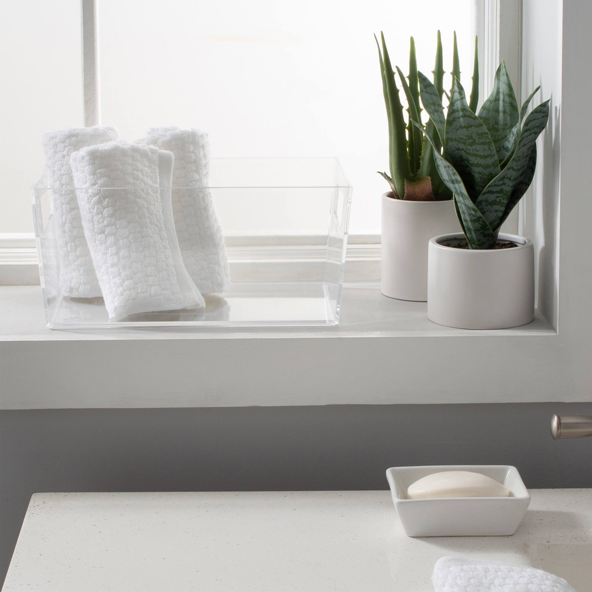 Simplify 11.5" Medium Clear Storage Bin